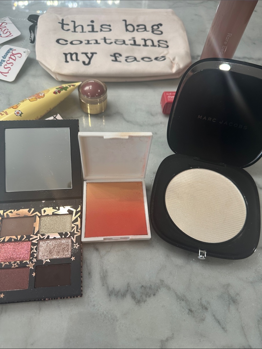 Makeup Lot: Marc Jacob’s, MAC Cosmetics, Fenty, Rare Beauty, Merit, Oryza Beauty